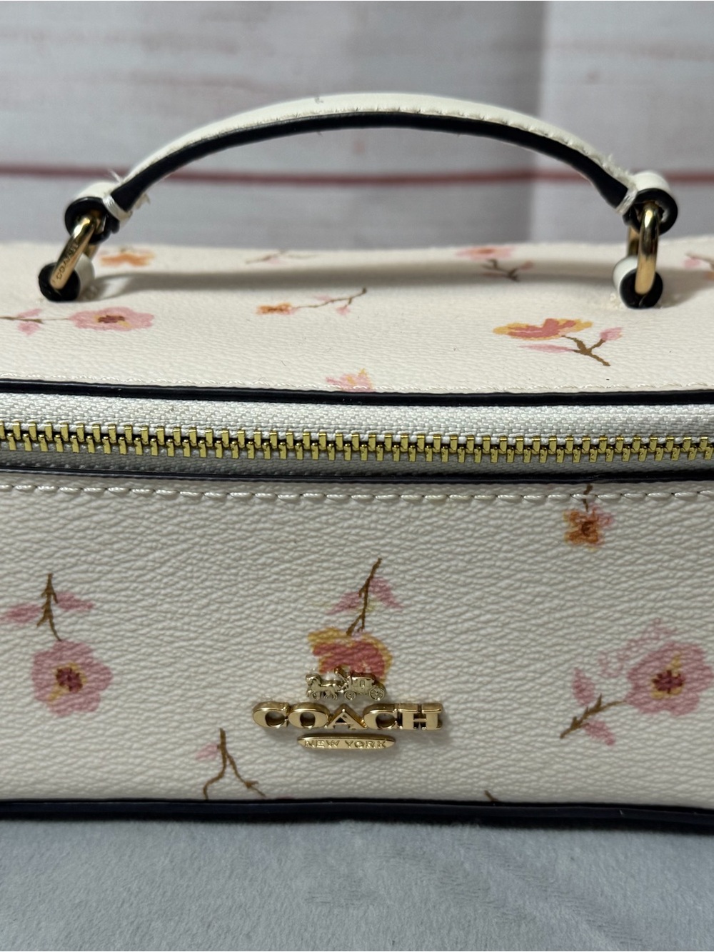 Coach Mini Vanity Floral Case For Jewelry Travel